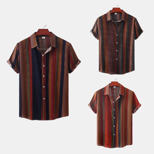 Summer Men's Clothing Printing Casual Retro Shirt Men by http://Lolyshop.shop