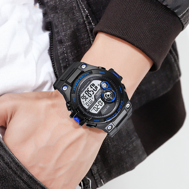 Men's Waterproof Outdoor Luminous Multi-function Sports Electronic Watch by http://Lolyshop.shop