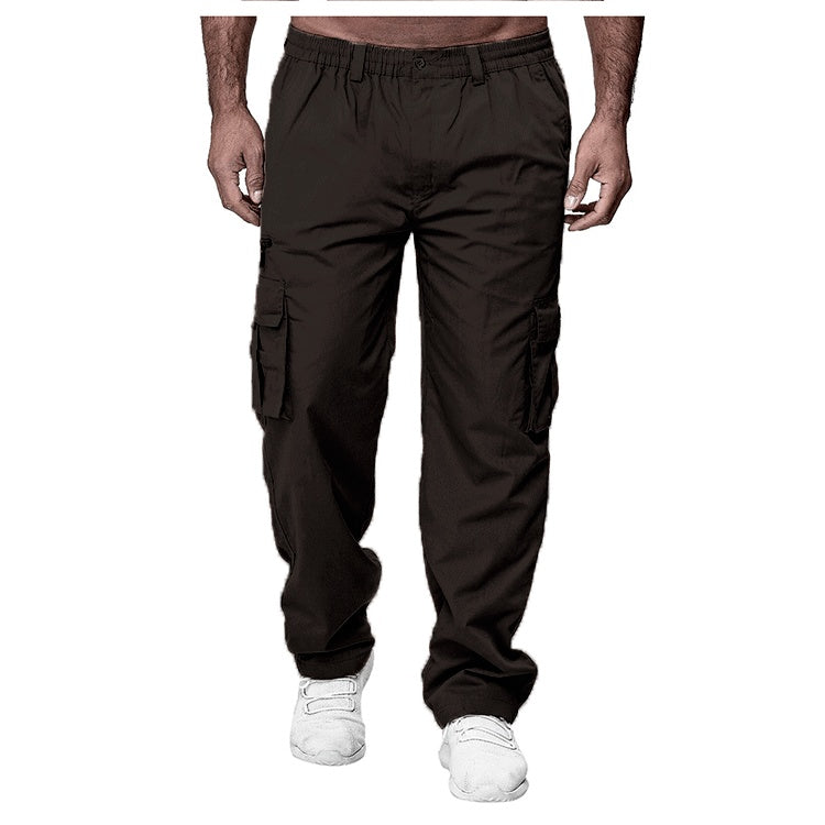 Men's Casual Multi-pocket Loose Straight Cargo Pants by http://Lolyshop.shop