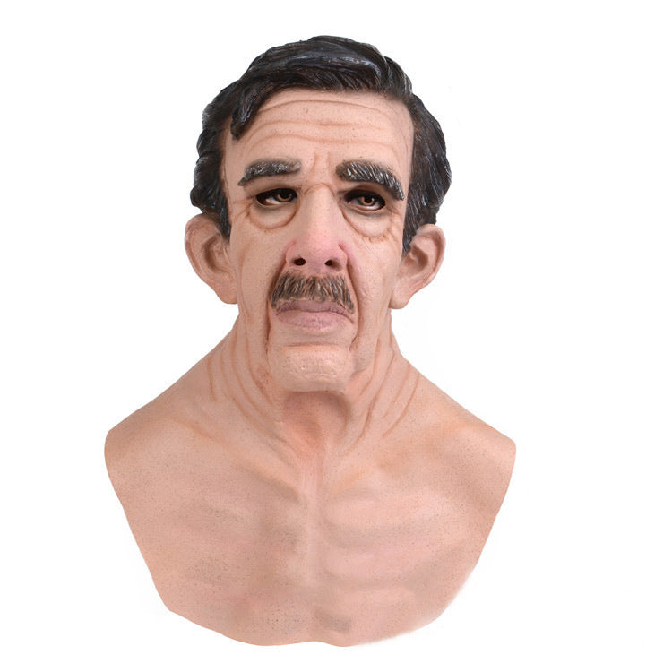 Halloween Granny Mask Latex Headgear Wig Mask by http://Loyshop.shop