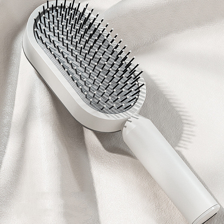 Self Cleaning Hair Brush For Women One-key Cleaning Hair Loss Airbag Massage Scalp Comb Anti-Static Hairbrush by http://Lolyshop.shop