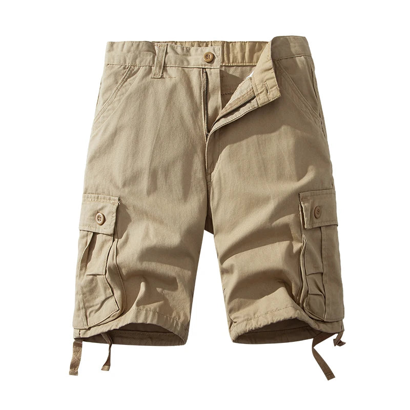 Men's Cotton Shorts Cargo Knee Pants Tactical Casual Sports Shorts Man Hiking Fishing Y2K Clothes