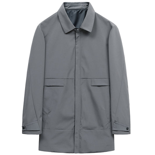 Lapel men's trench coat