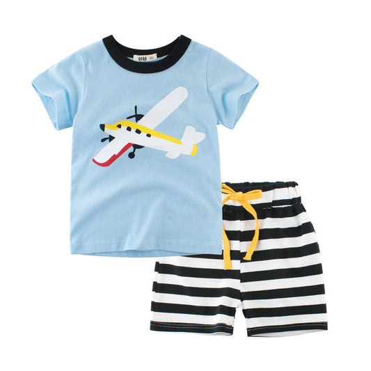 Children's wear new summer children's suit boys' clothing two pieces by http://Loyshop.shop