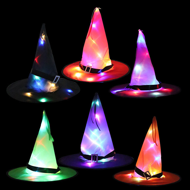 Halloween Decoration Witch Hat LED Lights Halloween Elf Ears Kids Home Party Decor Supplies Outdoor Tree Hanging Ornament by http://Loyshop.shop