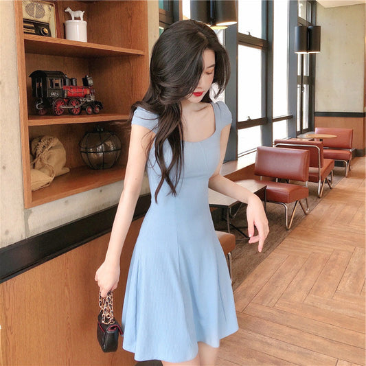 French Bellflower Waist Dress Women