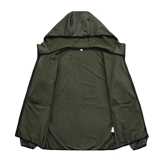 Men's Cardigan Hooded Sports Sweatshirt by http://Lolyshop.shop