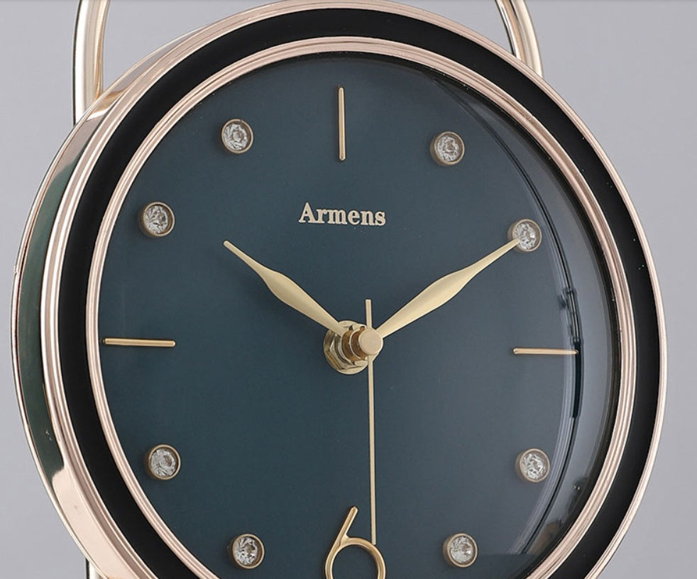 Marble Metal Clock Home by http://Lolyshop.shop