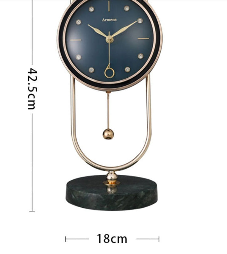 Marble Metal Clock Home by http://Lolyshop.shop