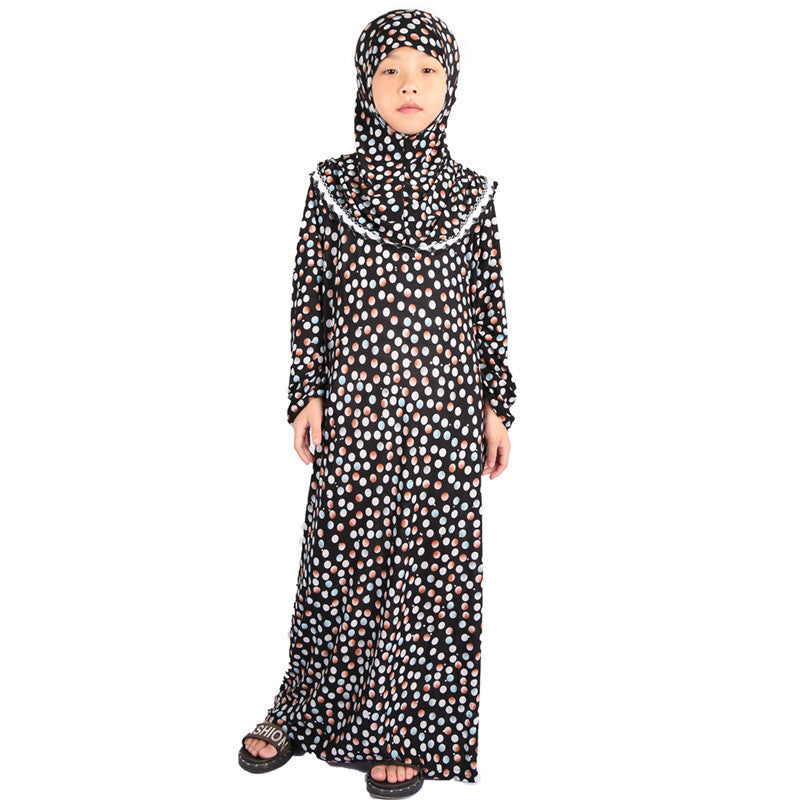 Robe Hui Girl Clothes Middle Eastern Islamic Floral Cloth Kids Prayer Robe by http://Lolyshop.shop