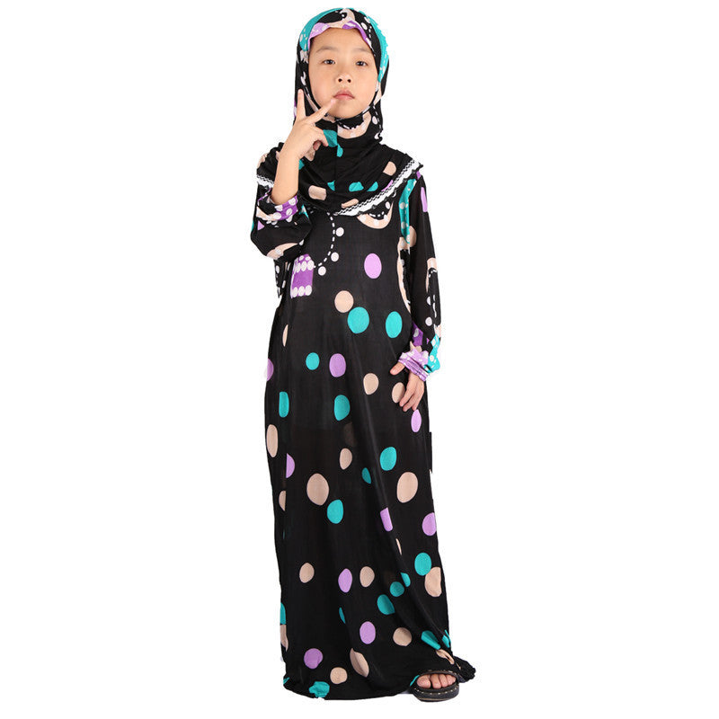 Robe Hui Girl Clothes Middle Eastern Islamic Floral Cloth Kids Prayer Robe by http://Lolyshop.shop