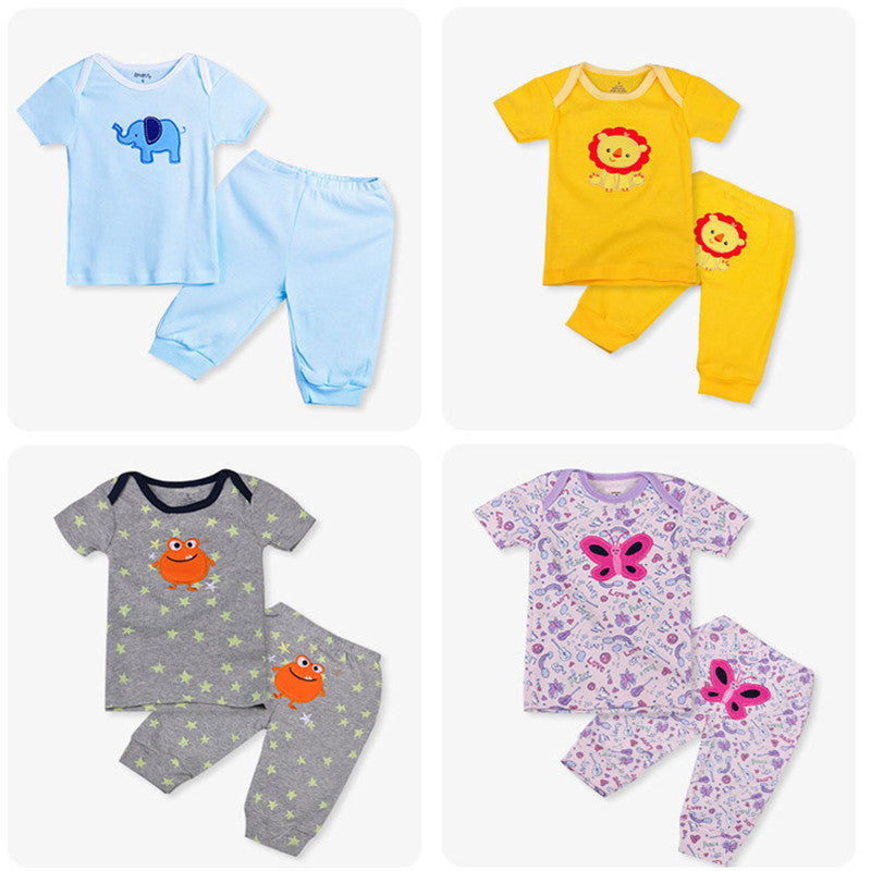 Children's Clothing Short-sleeved Boys And Girls Home Wear Summer Baby Underwear Pajamas Set by http://Lolyshop.shop