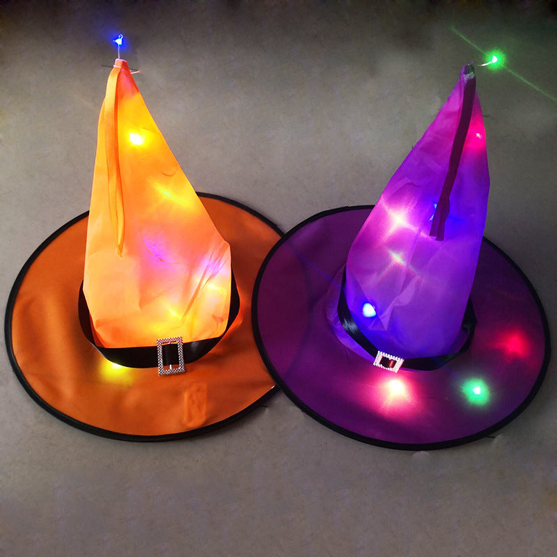 Halloween Decoration Witch Hat LED Lights Halloween Elf Ears Kids Home Party Decor Supplies Outdoor Tree Hanging Ornament by http://Loyshop.shop