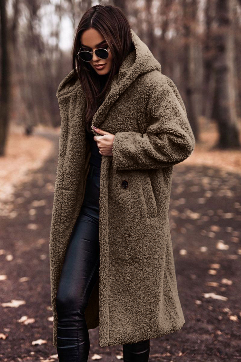 Autumn Winter Fashion Elegant Long Coat Woman Plush Warm Faux Fleece Coat Women Teddy Jacket Female Teddy Coat Outwear Ladies by http://Loyshop.shop