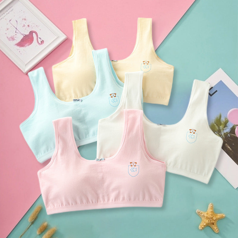 Primary Student Vest Female Junior High Girl High School Underwear Pure Cotton Bra by http://Lolyshop.shop