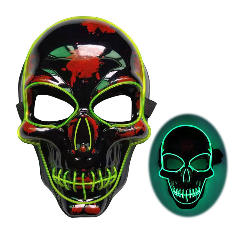 Halloween Skeleton Mask LED Glow Scary Mask by http://Loyshop.shop
