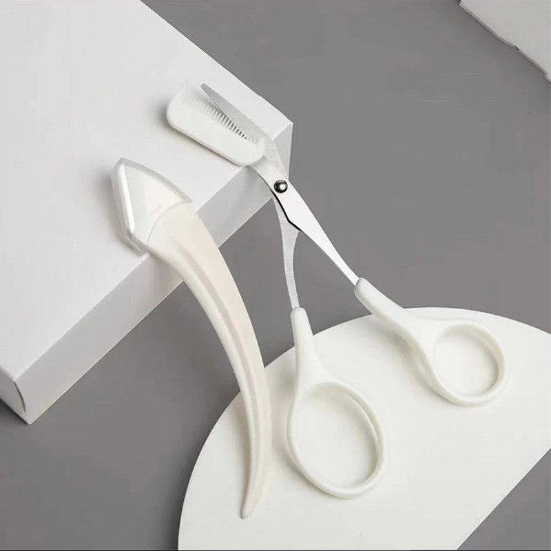 Eyebrow Trimming Knife With Comb Curved Moon Small Beauty Supplies Gadgets by http://Lolyshop.shop