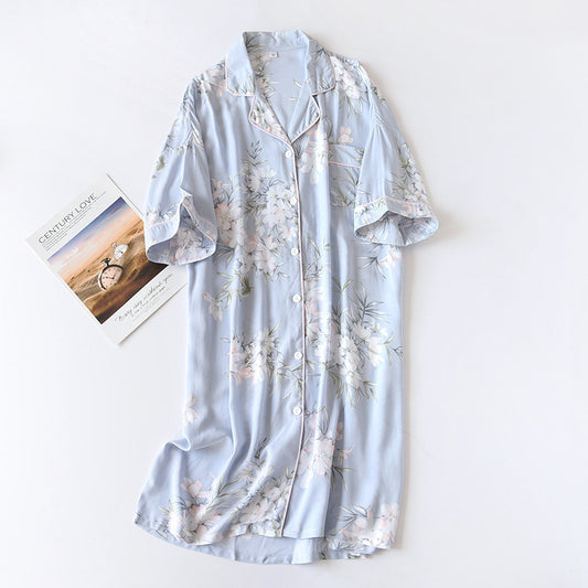 Cotton Sleeping Dress Cool Short Sleeves by http://Loyshop.shop