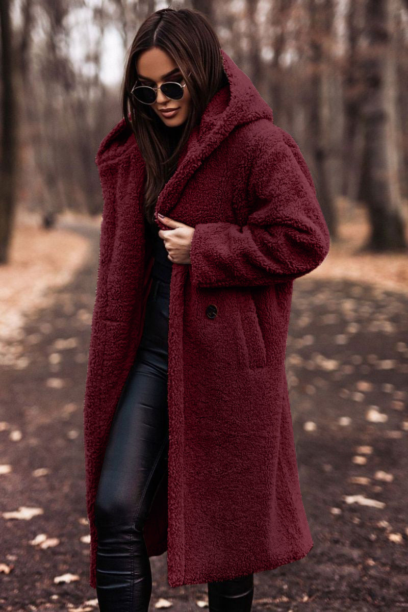 Autumn Winter Fashion Elegant Long Coat Woman Plush Warm Faux Fleece Coat Women Teddy Jacket Female Teddy Coat Outwear Ladies by http://Loyshop.shop