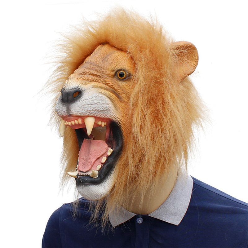 Halloween Prom Play Cute Lion Latex Mask by http://Lolyshop.shop
