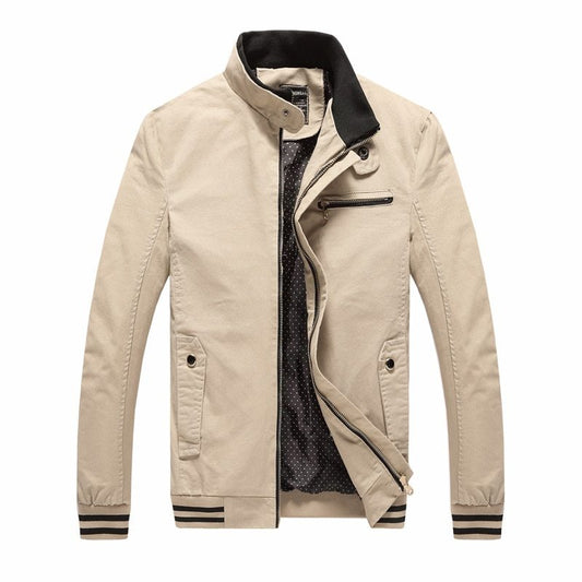 Spring Autumn Men Casual Jacket Coat Men's Fashion Washed 100% Pure Cotton Brand-Clothing Jackets Male Coats by http://Lolyshop.shop