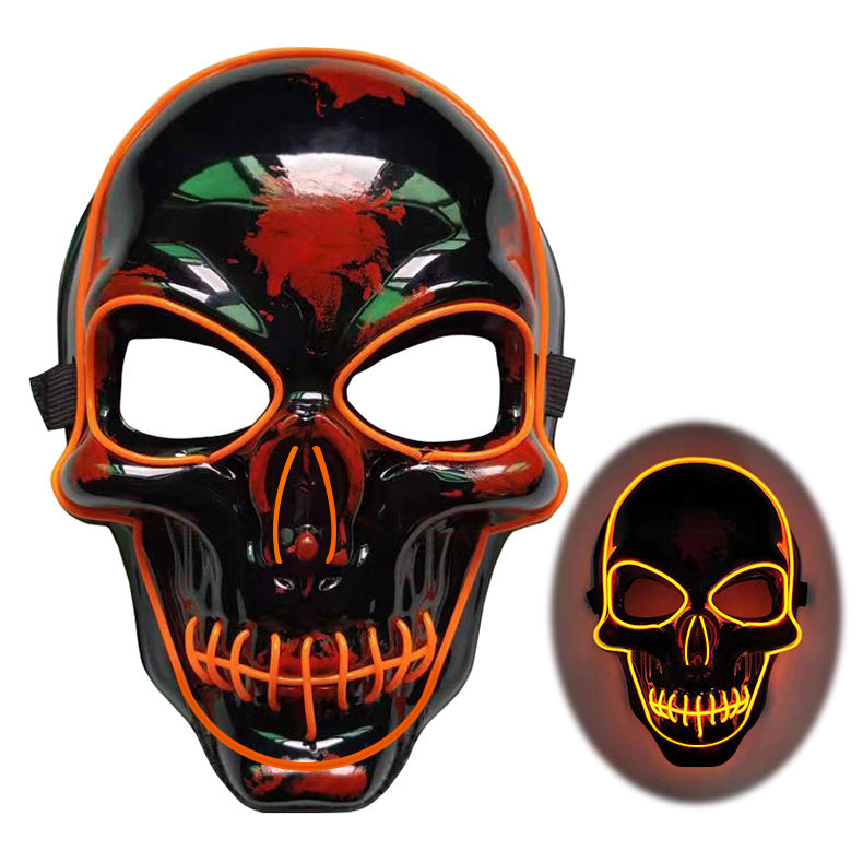 Halloween Skeleton Mask LED Glow Scary Mask by http://Loyshop.shop