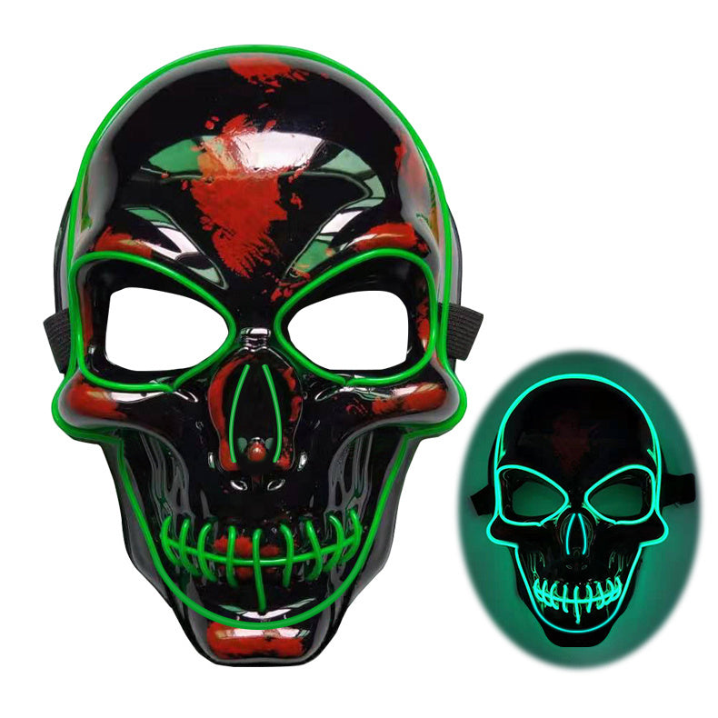 Halloween Skeleton Mask LED Glow Scary Mask by http://Loyshop.shop