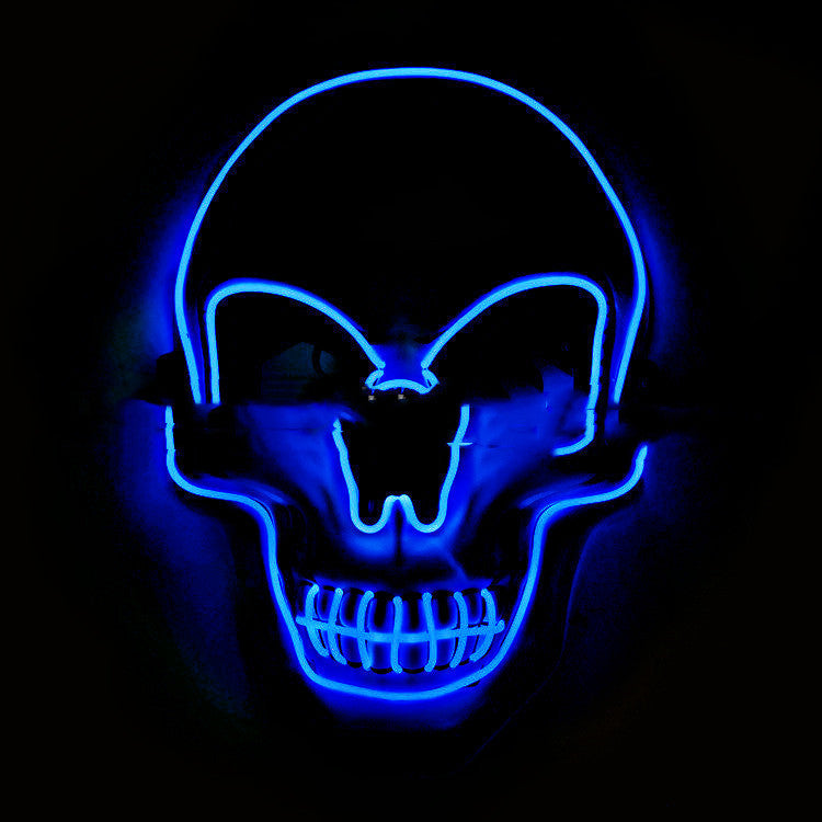 Skull LED Glowing Halloween Mask by http://Loyshop.shop