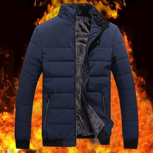 Winter Coat Men's Cotton Clothing Korean Style Fleece-lined Cotton-padded Jacket For Men by http://Lolyshop.shop
