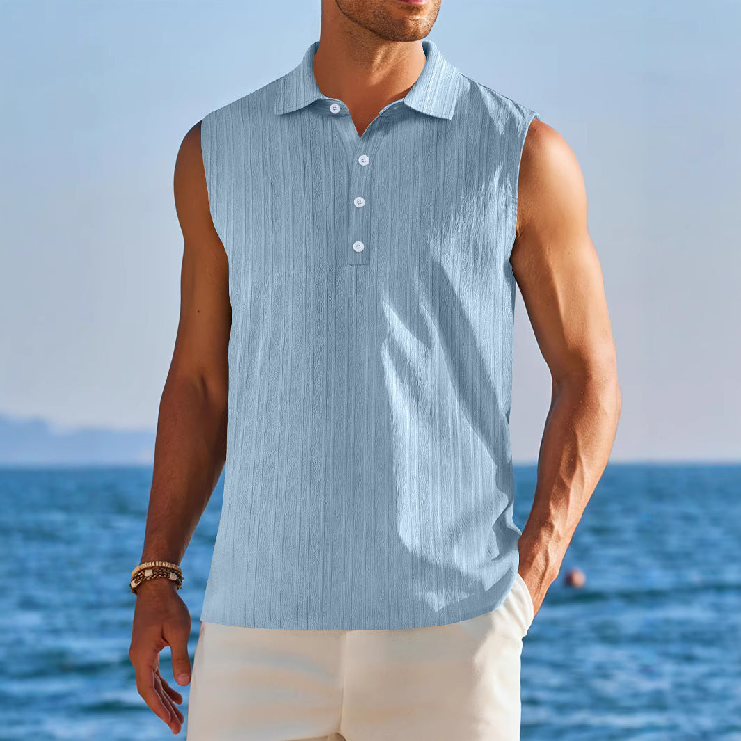 Men's Half-open Tube Sleeveless Bottoming Shirt by http://Lolyshop.shop