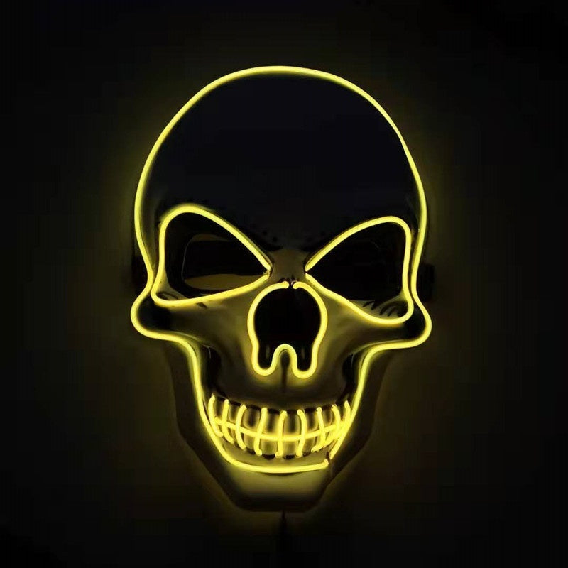 Skull LED Glowing Halloween Mask by http://Loyshop.shop