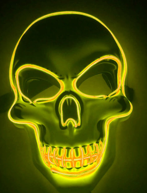 Halloween Skeleton Mask LED Glow Scary Mask by http://Loyshop.shop
