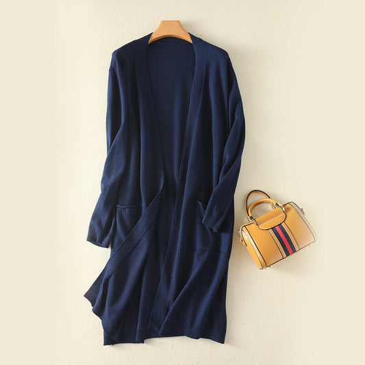 Mid-length Sweater Loose-fitting Jacket