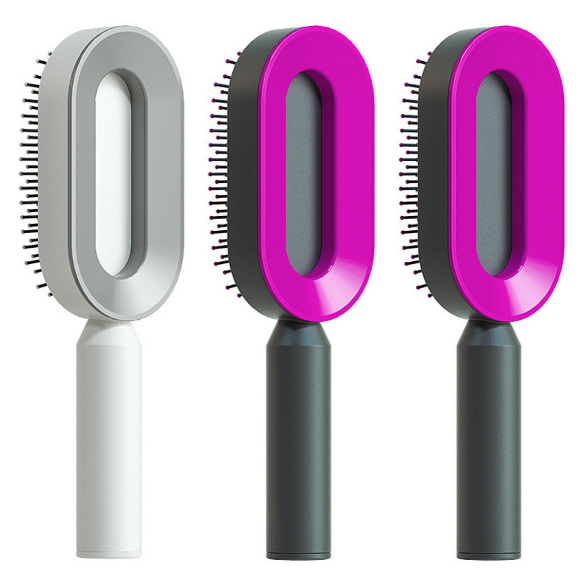 Self Cleaning Hair Brush For Women One-key Cleaning Hair Loss Airbag Massage Scalp Comb Anti-Static Hairbrush by http://Lolyshop.shop