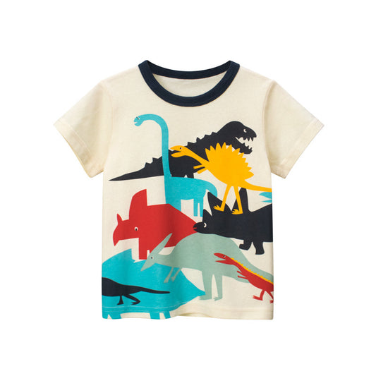 Boys Short Sleeve T-Shirt Kids Clothing Dinosaur Cartoon by http://Lolyshop.shop