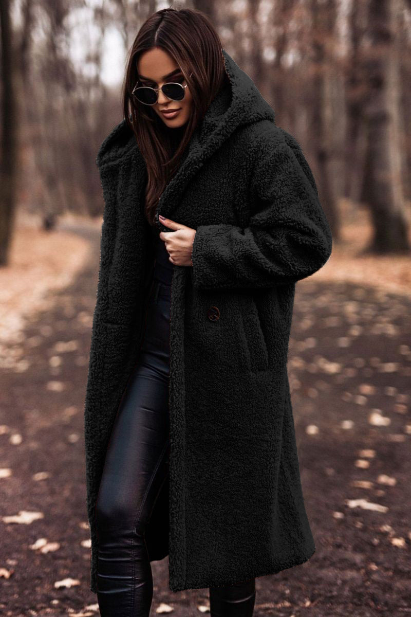 Autumn Winter Fashion Elegant Long Coat Woman Plush Warm Faux Fleece Coat Women Teddy Jacket Female Teddy Coat Outwear Ladies by http://Loyshop.shop
