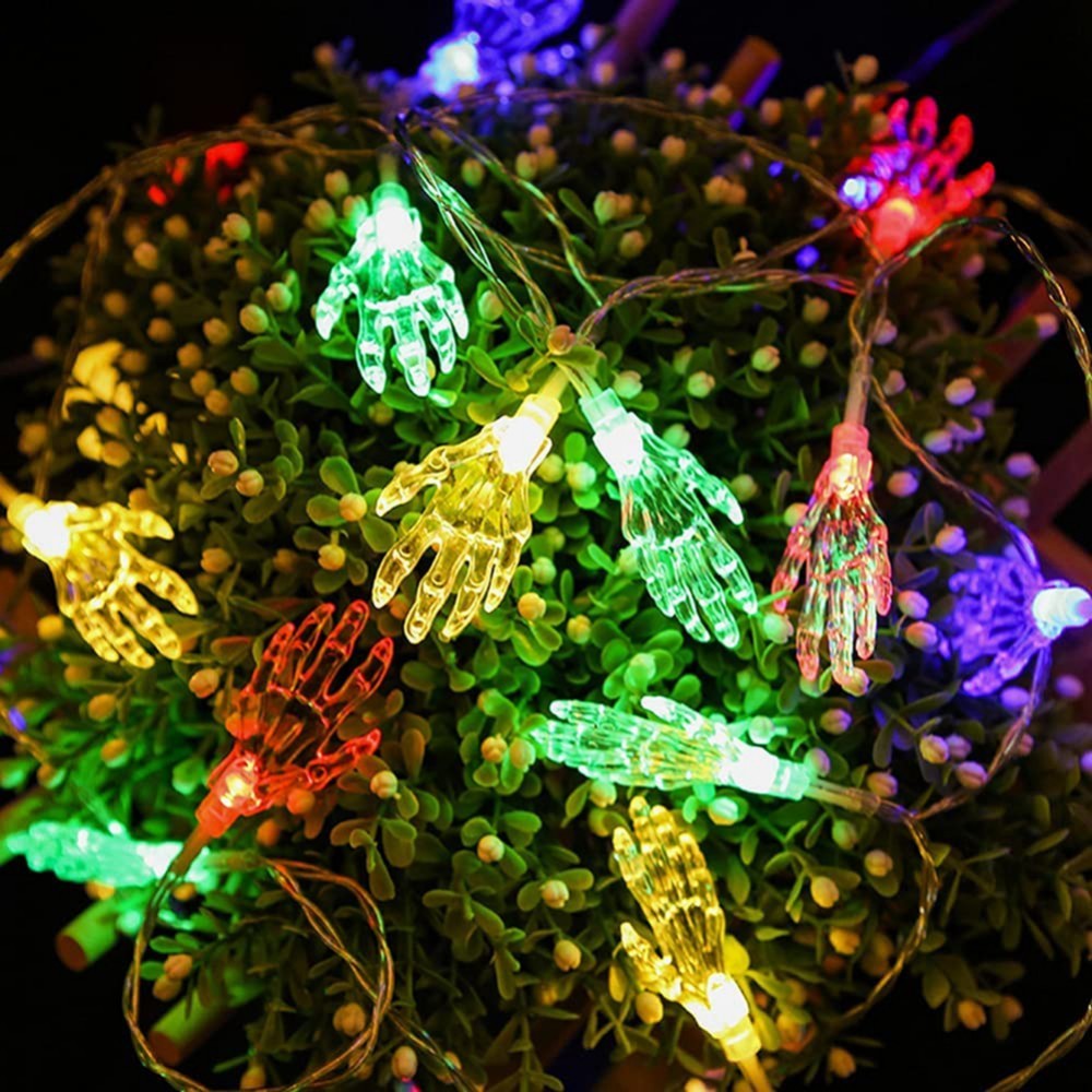 LED String Lights Halloween Ghost Hand For Halloween Outdoor Waterproof Decorations Halloween Indoor Warm White Lamp Decorations by http://Lolyshop.shop