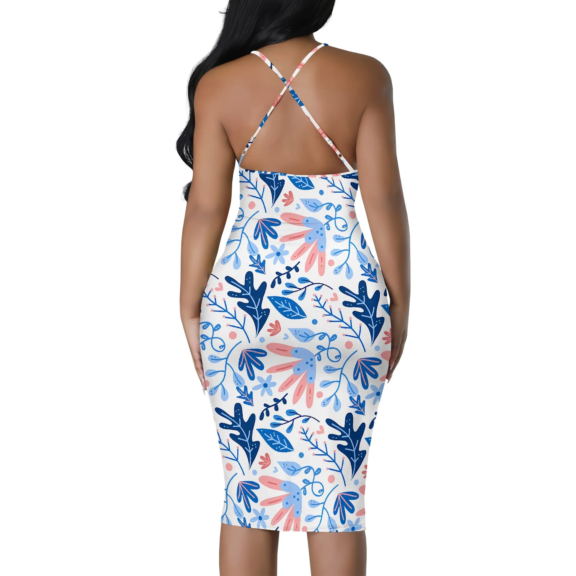 Women's clothing 2025 spring/summer new custom casual loose floral print hollow suspender dress by http:// Lolyshop.shop