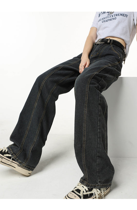 Dark Blue Jeans For Women Loose Drape by http://Lolyshop.shop