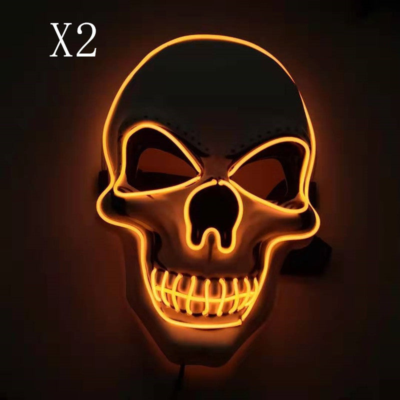 Skull LED Glowing Halloween Mask by http://Loyshop.shop