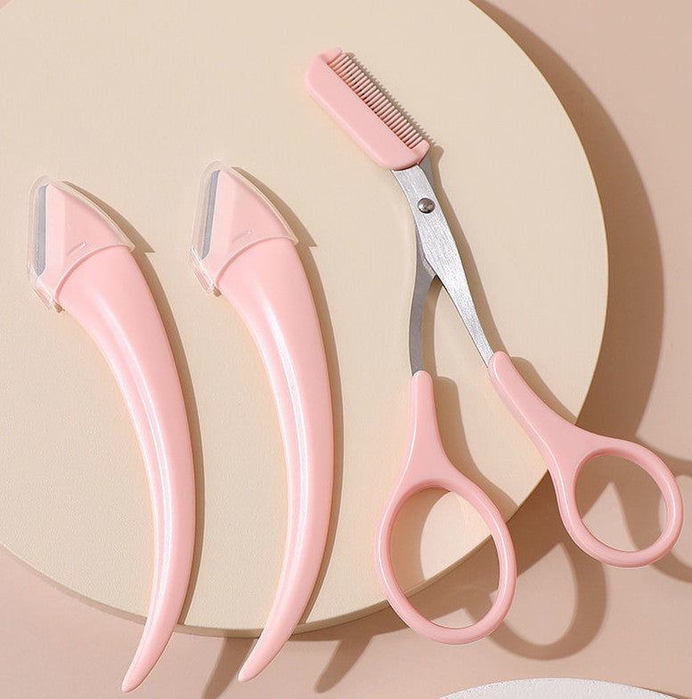 Eyebrow Trimming Knife With Comb Curved Moon Small Beauty Supplies Gadgets by http://Lolyshop.shop
