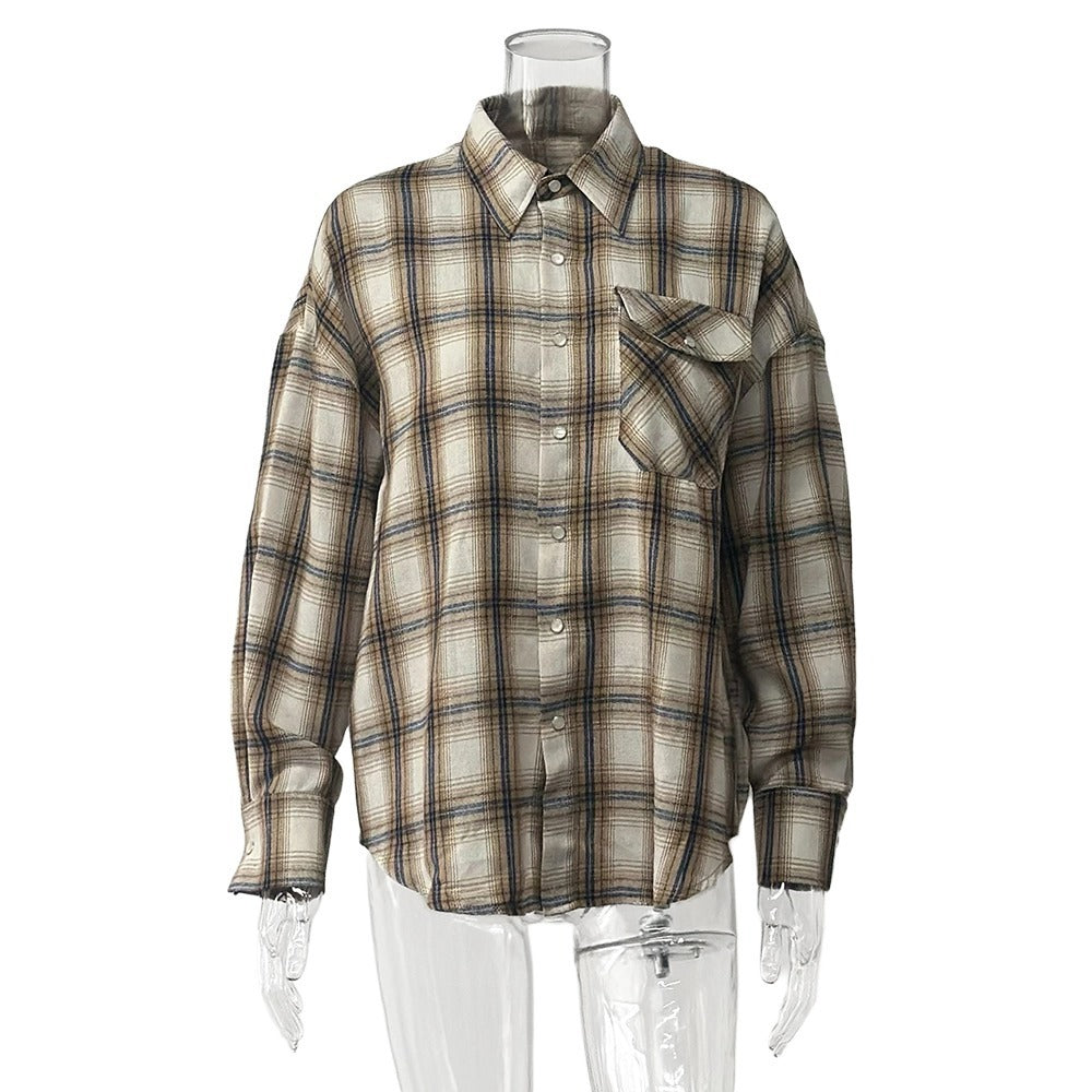 European And American Plaid Tup Cardigan - Http:// Lolyshop.shop