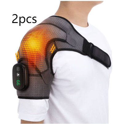 USB Rechargeable Convenient Electric Heating Shoulder Massage Heated Back Shoulder Brace Adjustable Heating Shoulder Massage Belt For Arm Muscle Relaxation - Http:// Lolyshop.shop
