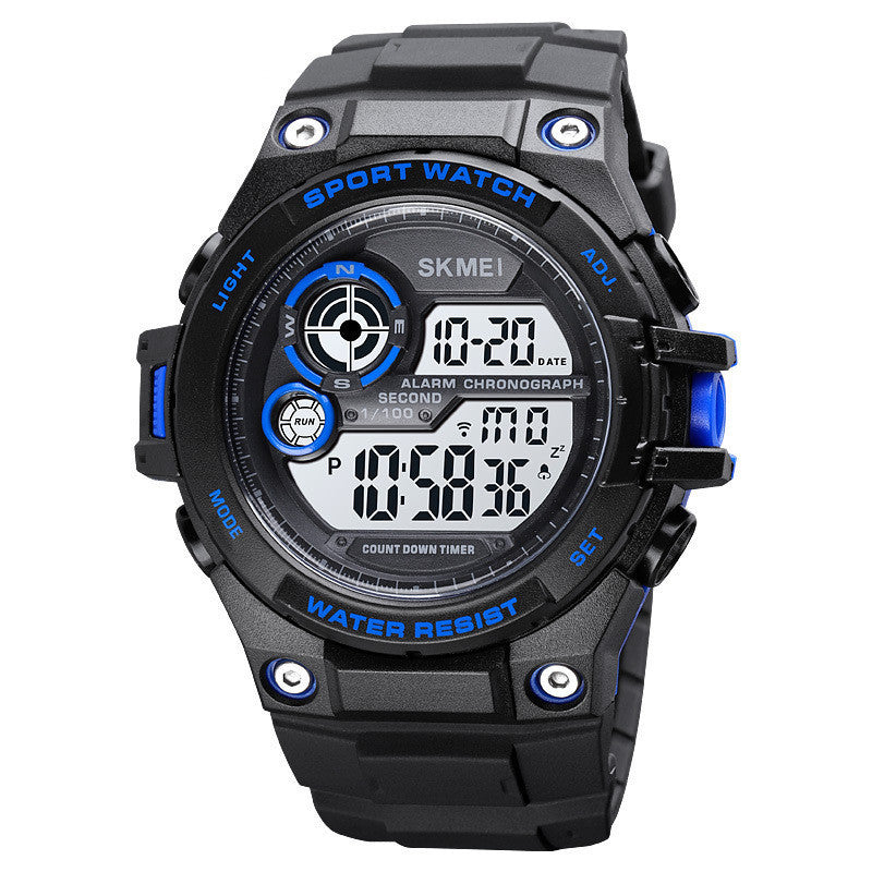 Men's Waterproof Outdoor Luminous Multi-function Sports Electronic Watch by http://Lolyshop.shop