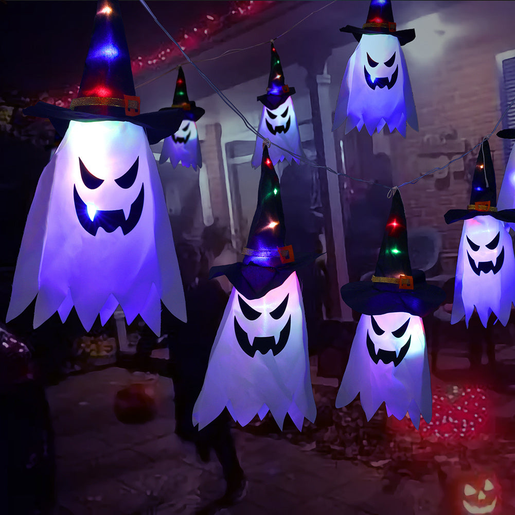 Halloween Holiday Decoration Lanterns Cloth Art Ghost Halloween String Lights by http://Lolyshop.shop