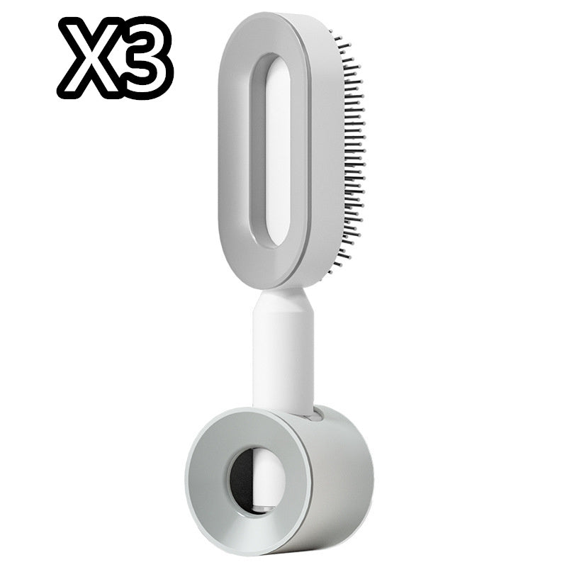 Self Cleaning Hair Brush For Women One-key Cleaning Hair Loss Airbag Massage Scalp Comb Anti-Static Hairbrush by http://Lolyshop.shop