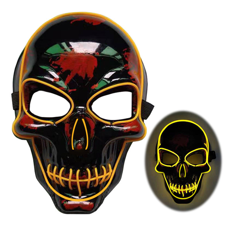 Halloween Skeleton Mask LED Glow Scary Mask by http://Loyshop.shop