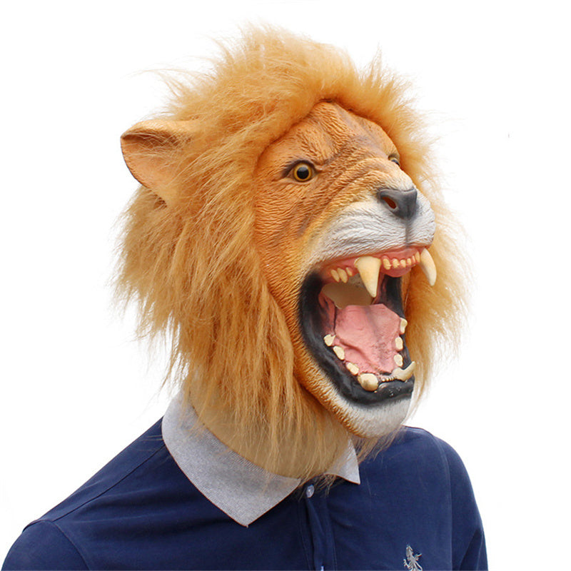 Halloween Prom Play Cute Lion Latex Mask by http://Lolyshop.shop