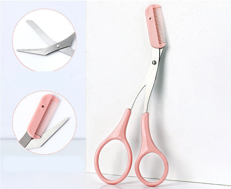Eyebrow Trimming Knife With Comb Curved Moon Small Beauty Supplies Gadgets by http://Lolyshop.shop