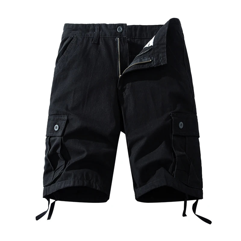 Men's Cargo Shorts - Tactical Knee Pants for Casual Sports, Hiking, and Fishing - Y2K Cotton Wear